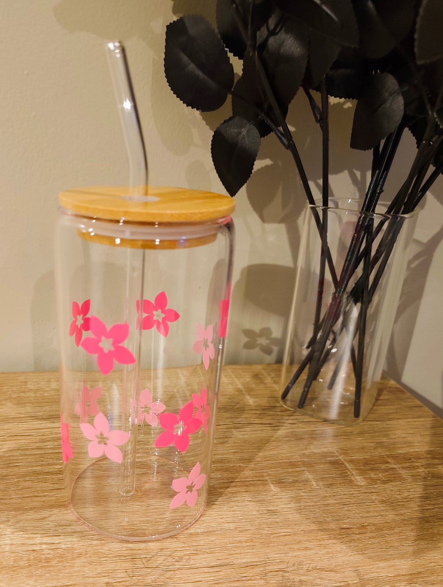 🌺Tasse florale printanière avec paille – Édition Printemps